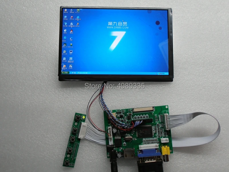 HDMI+VGA+2AV 7-inch LCD display module IPS LCD screen LCD panel HD 1280X800 LCD car driver board Reversing priority