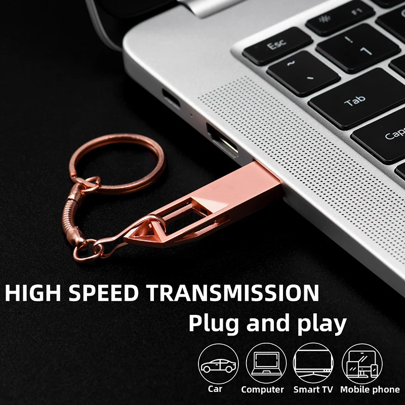 SHANDIAN METALEN USB 플래시 드라이브, 플래시 메모리 스틱, 4GB 펜 드라이브, 128GB, 64GB, 16GB, 2.0 플래시 디스크, 무료 워터
