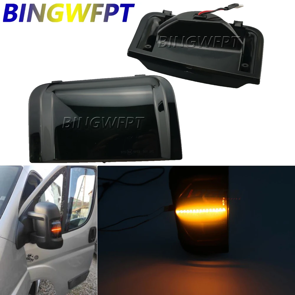 Dynamic Blinker Flasher Indicator Turn Signal Light Side Rearview Mirror Lamp For RAM PROMASTER For PEUGEOT BOXER 2006-2019