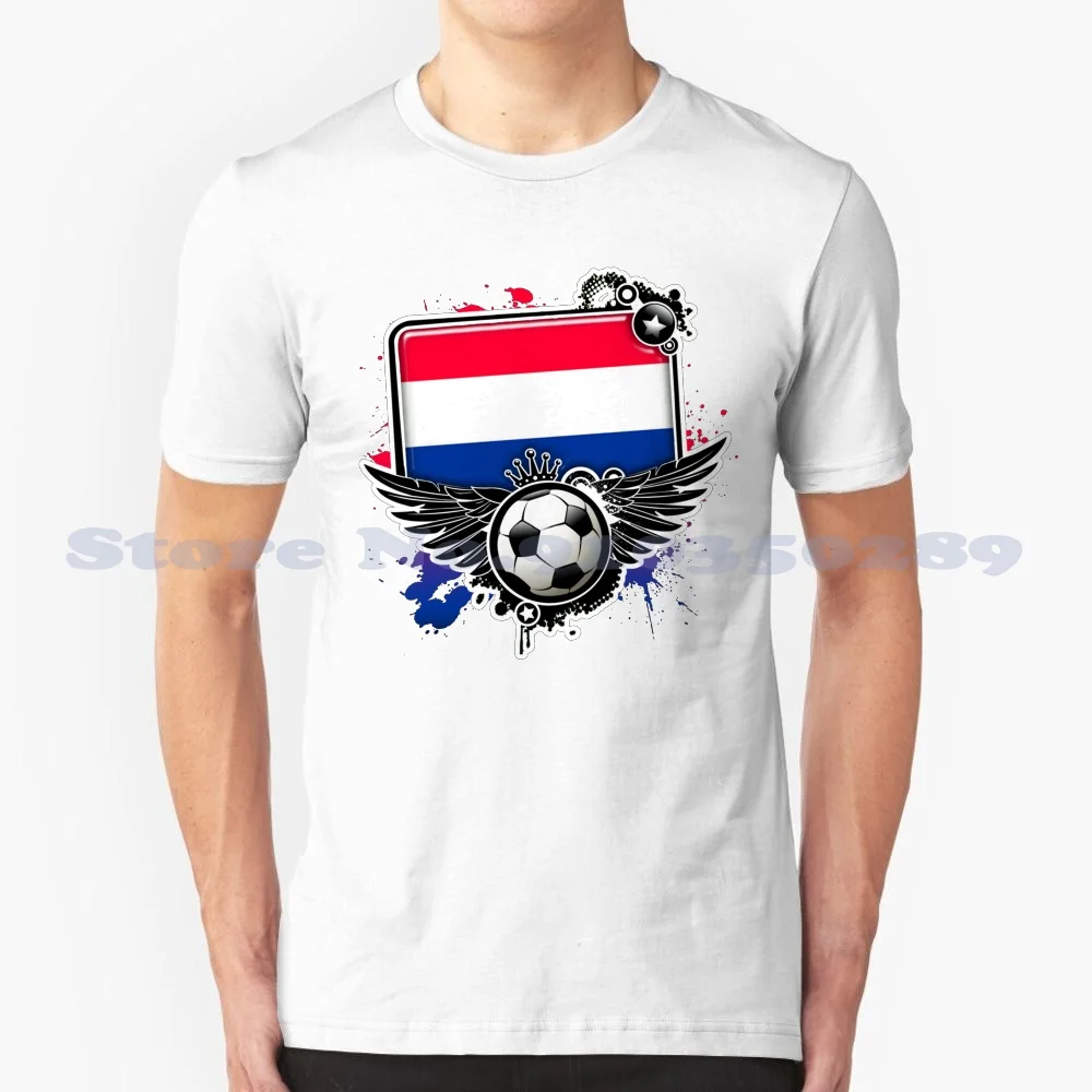 Soccer Fan Netherlands Country Flag Futbol Champion 100% Cotton T-Shirt Athlete Bicycle Brazil Campeones Champion Fathers Day