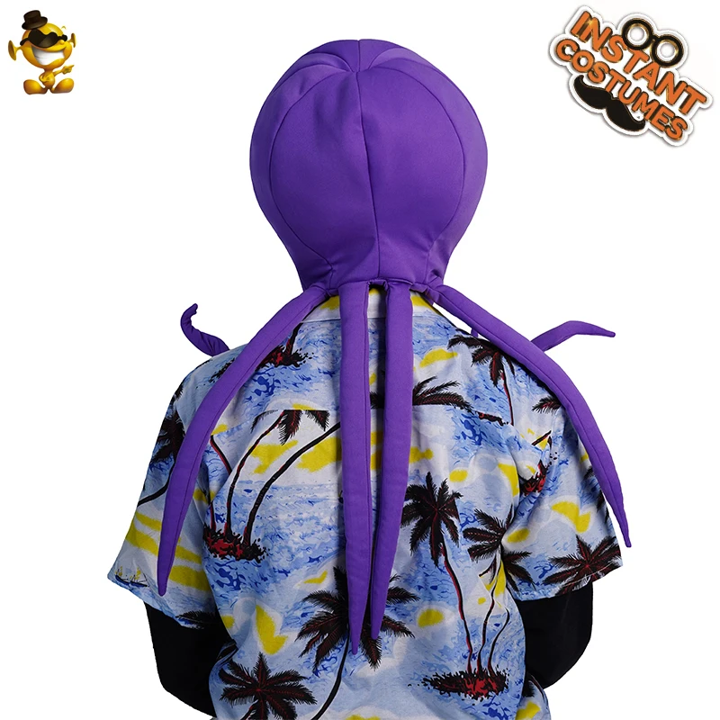 QLQ – chapeau de poulpe violet pour homme et femme, déguisement drôle pour jeu de rôle, fête, Cosplay