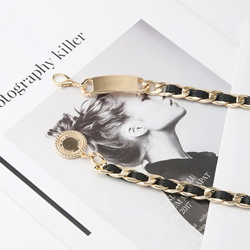 Retro Metal Chain Belt For Women Gold Waist Chain Dress Jeans Cool Girls Lady Decorative Waistband Accessories Fashion