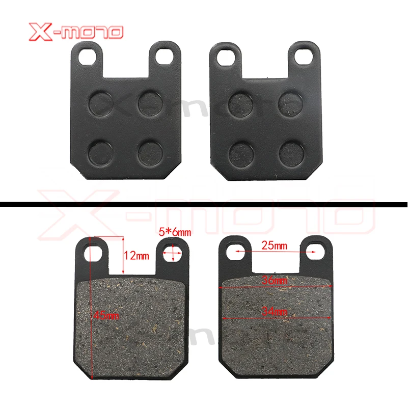 Motorcycle Brake Pads 50cc - 250cc ATV Quad Go Kart most chinese Dirt Pit Bike scooter Hydraulic front  rear brake Pads