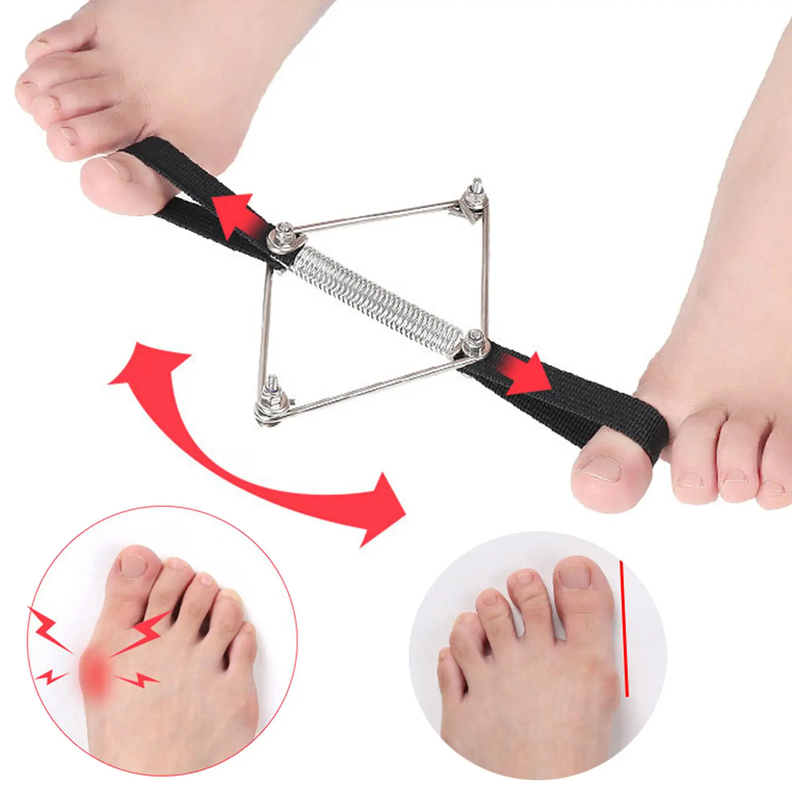 Bunion Corrector Elastische Teen Separator Teen Sporter Voor Hamer Tenen Grote Teen Joint Toe Alignment Voetverzorging Juiste Uw Tenen