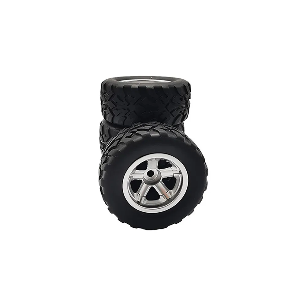 4PCS Simulation Vacuum Car Wheel Tires Wheel Hubs Rim Tire Tyre for WPL D12 Truck RC Car Accessories