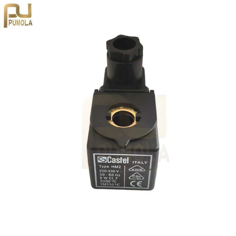 Castel Coil 9100/RA6 Type HM2 220V~230V 8W Refrigeration Solenoid Valve AC220V DC24V AC110V AC24V AC380V DC12V