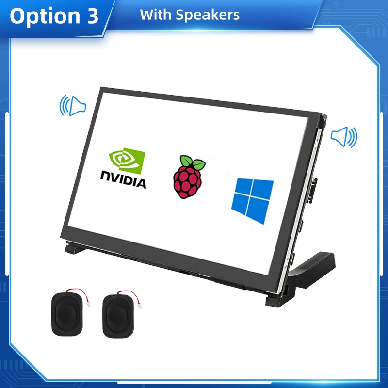 Raspberry Pi 5 7 Zoll Touchscreen IPS 1024x600 HD LCD HDMI-kompatibles Display für RPI 4B 3B+ OPI 5 AIDA64 PC Sekundärbildschirm