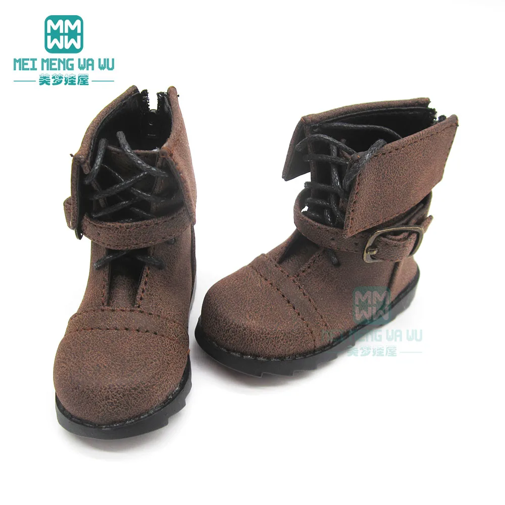 

10.5*3.5cm BJD doll shoes fashionable Martin boots, leather shoes for 65-75cm SD17 POPO68 BJD accessories