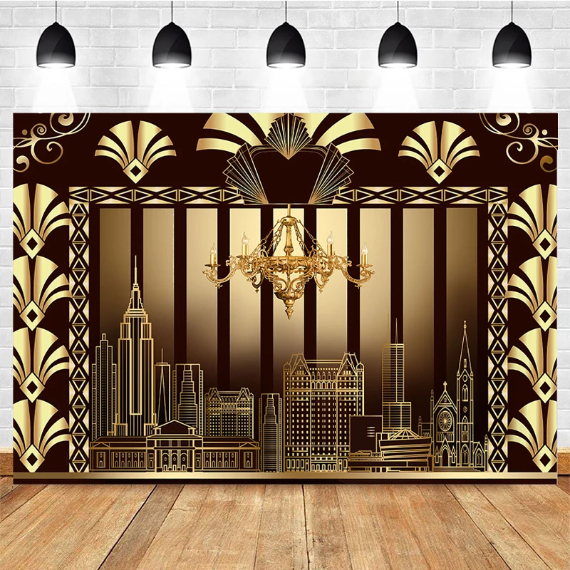 Mocsicka Photography Background Skyscraper Chandelier Decoration Props Portrait Photo Backdrop Banner