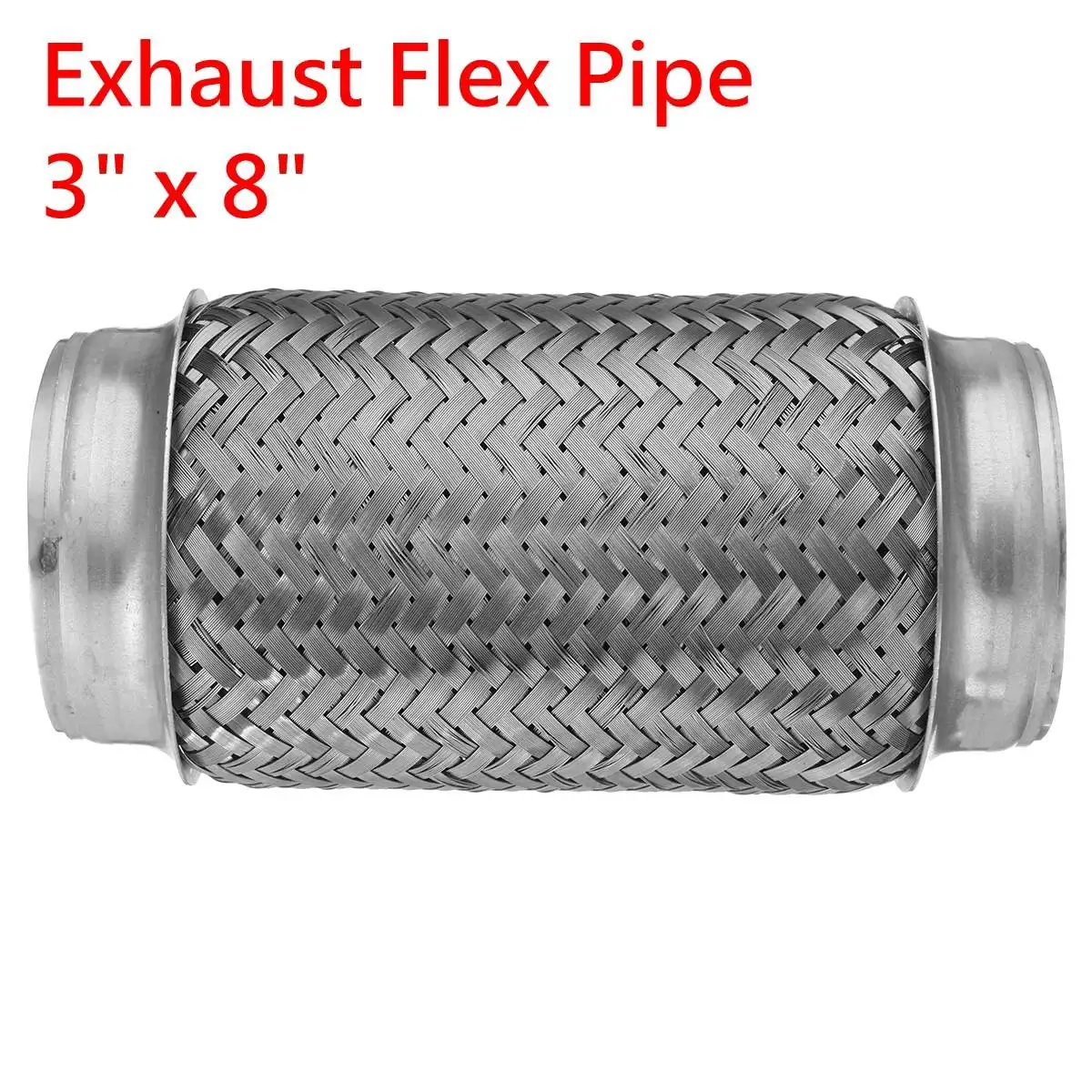 New Exhaust Flex Pipe Stainless Steel Double Braid 3