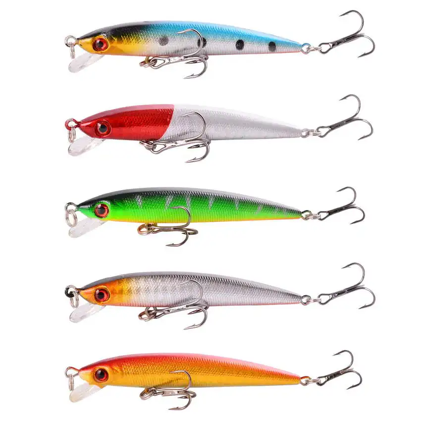 1 pz Minnow esche da Pesca occhi 3D esca dura artificiale 8.8cm 6.1g Pesca affondamento Wobbler Crankbaits carpa Bass Tackle