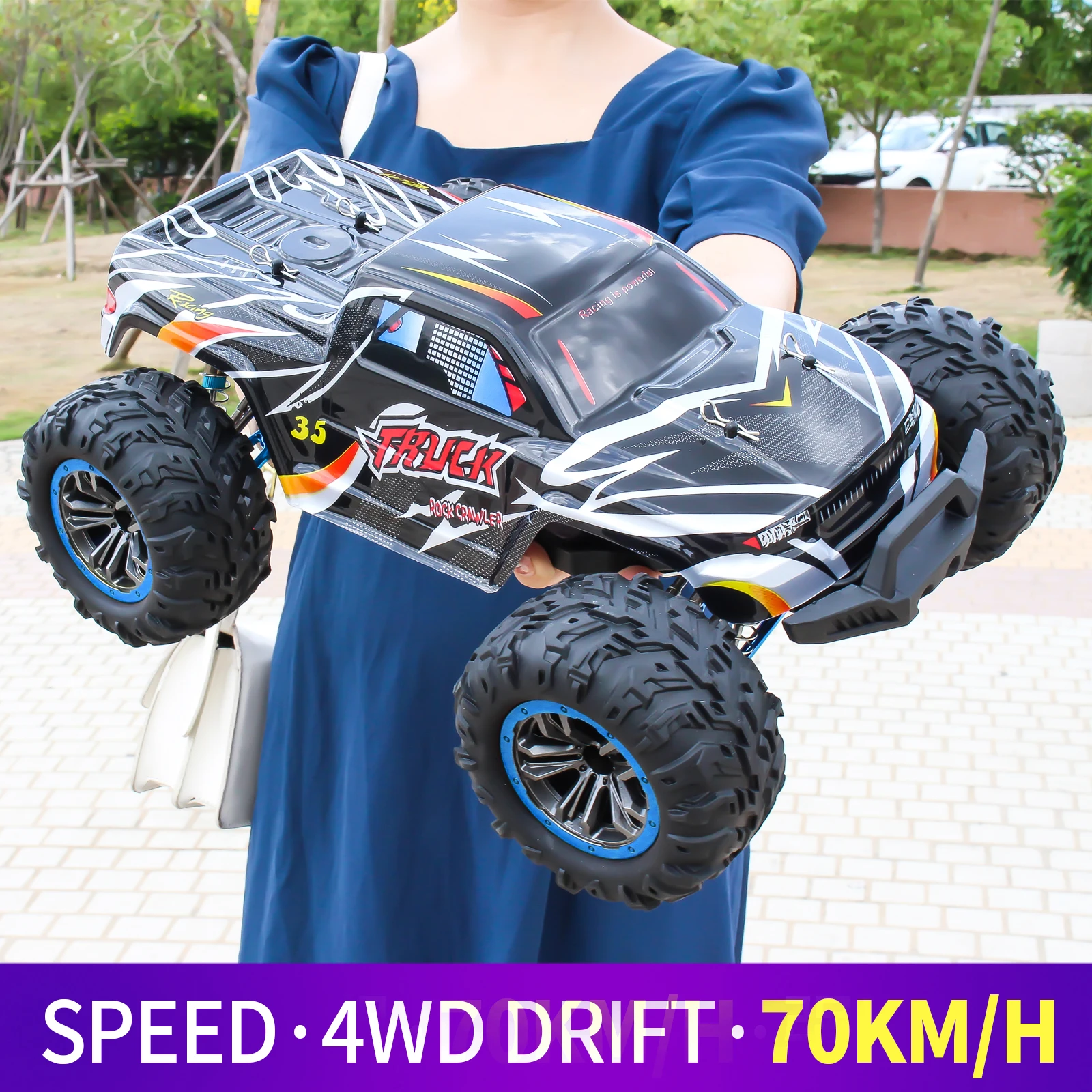 XLF F19A 70km/h Alloy High Speed Racing Car 1/10 2.4GHz 4WD RC Car Off-Road Drift Car RTR Brushless Motor Metal Chassis Adults