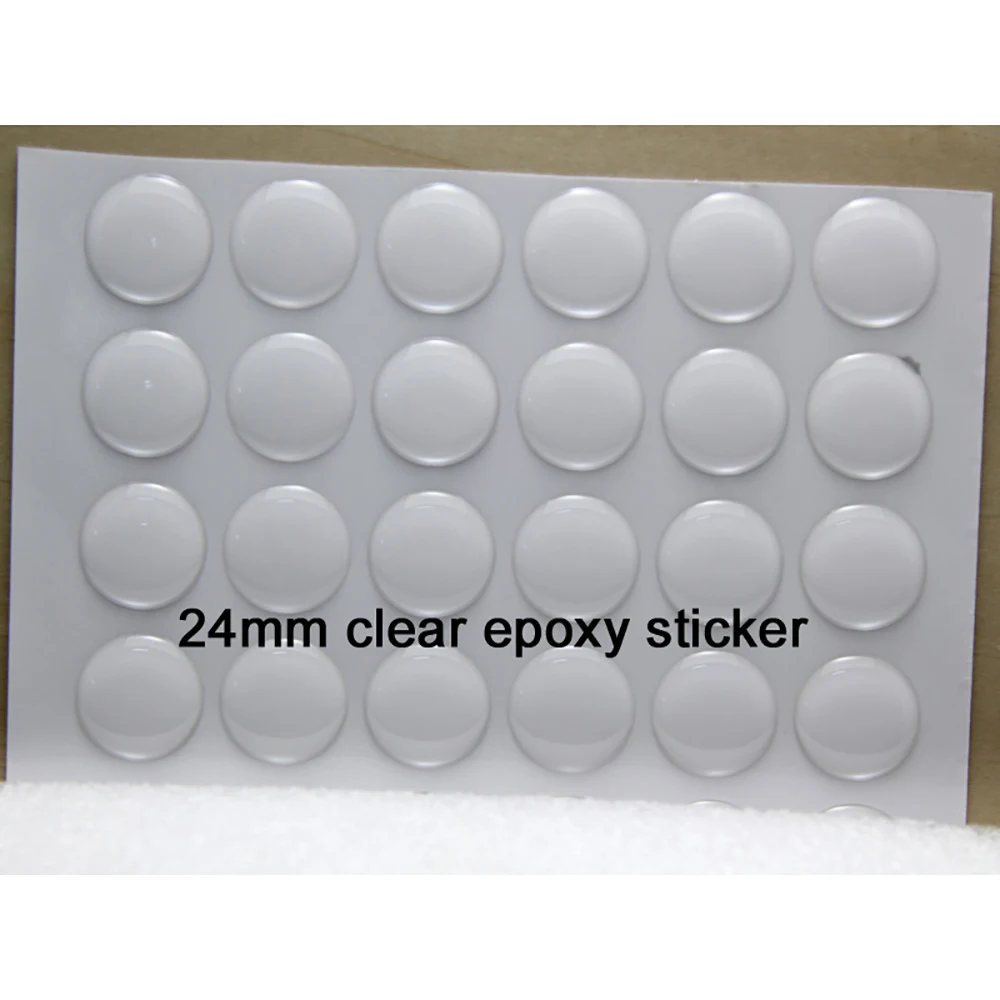 

24mm Clear Round Epoxy Stickers Waterproof Clear Circle Stickers DIY Crafts Jewelry Making Accessories 3D Effect