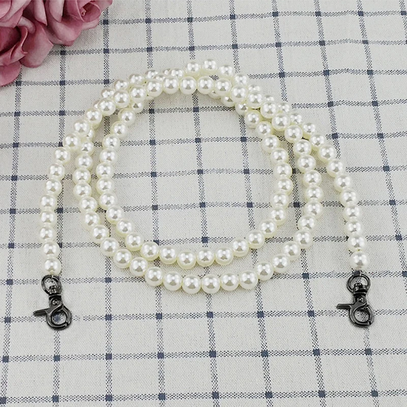 DIY 30cm-160cm Faux Pearl Bag Strap Replacement Shoulder Crossbody Purse Chain Strap Handle 12mm Beaded Pearl Chain