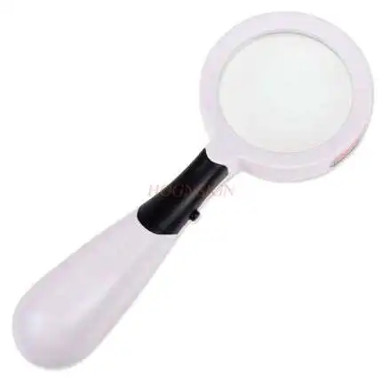 Handheld magnifying glass 10 times with light led amblyopia portable look flowers and insects see medicine bottle instructions