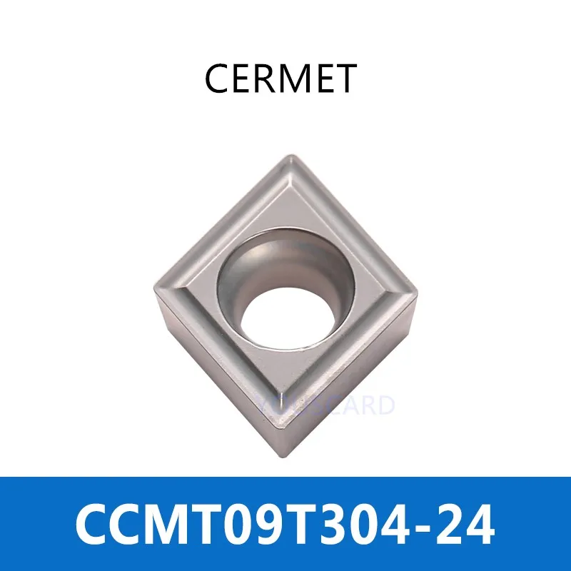 YOUSCARD 10Piece cermet CNC tool CCMT09T304 CCMT060204 Turning tools lathe tools turning tool metal