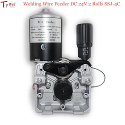 Welding Wire Feeder DC 24V 2 Rolls SSJ-4C Wire Feed Assembly Feeder Roll for Steel Aluminum Flux Cored Wire MIG Welder