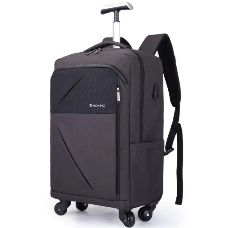 Luggage backpack bag with wheels Men Travel trolley bag wheeled backpack for Business carry on luggage backpack Rolling suitcase