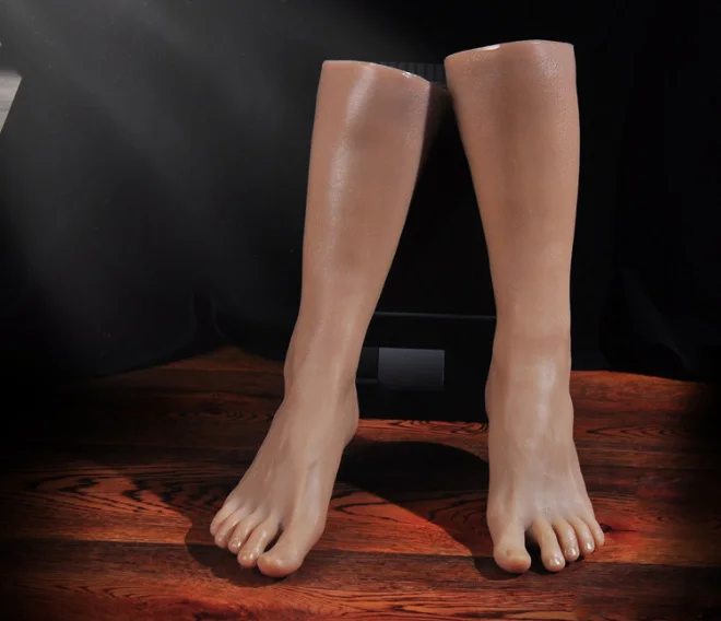 New Style Silicone Sexy Mannequin Foot Model Male Foot Dummy On Sale