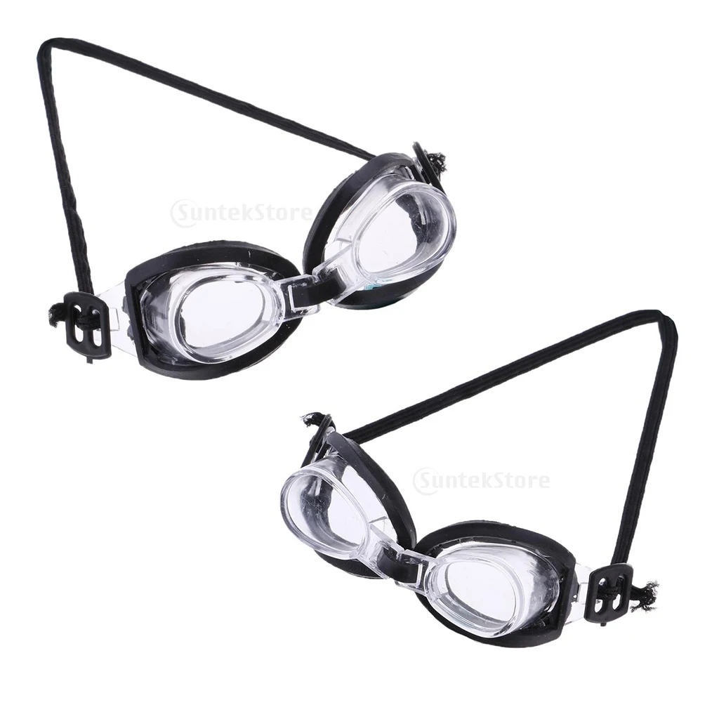 2pcs Sports Accessories Swimming Goggles for 1/6 Blythe Doll Summer Play Equipment