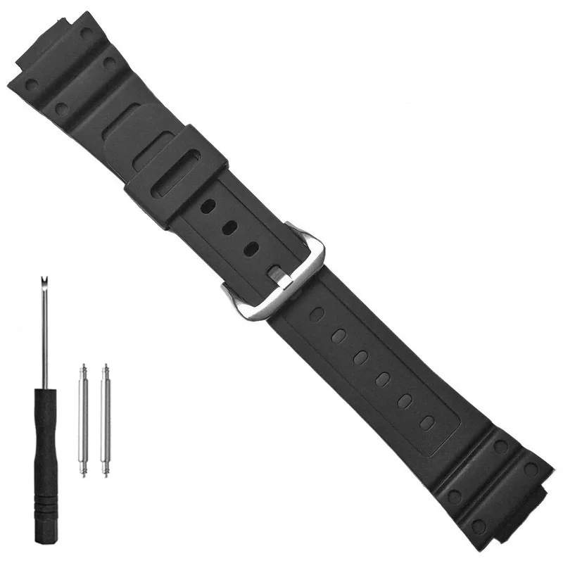 Watch Band For Casio G-shock GW-M5610 GW-M5600 DW-5600E G-5700 Rubber Strap 16mm Lug PU Resin Replacement