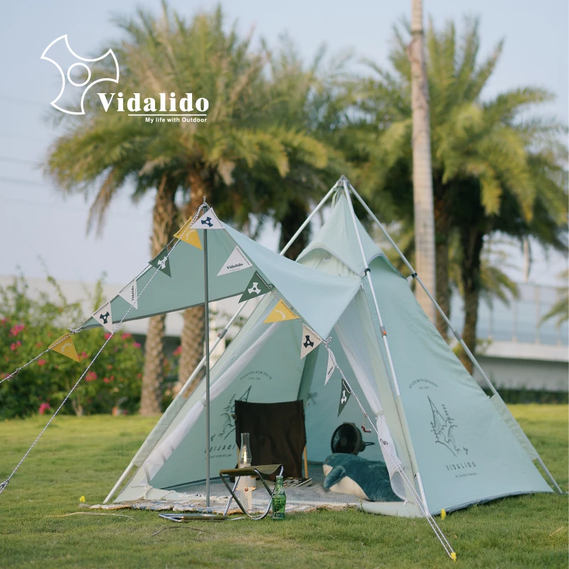 

Vidalido Outdoor Camping 2-3 Person Pudding Baby Tent Automatic Quick Opening Pudding Children's Tent Child Game Play Toy Tent