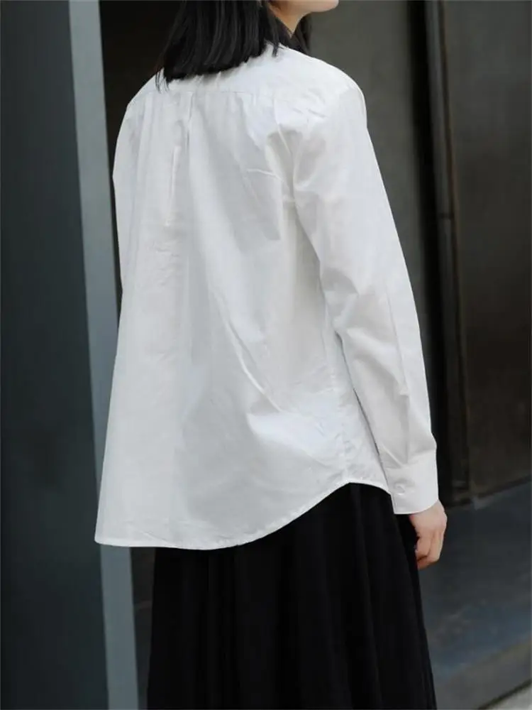 

Мужская рубашка с длинным рукавом, весна-осень, новый стиль Ямамото, с оборками, модный тренд, свободный крой, большой размер