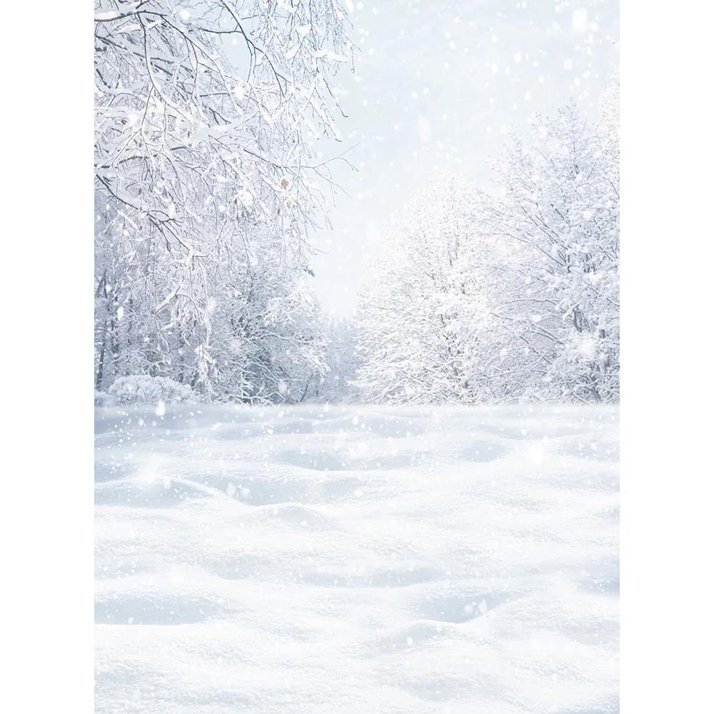 Winter Snow Backdrop Snowflake Outside Children Adult Portrait Background Photo Studio Christmas White Frozen Forest Photography