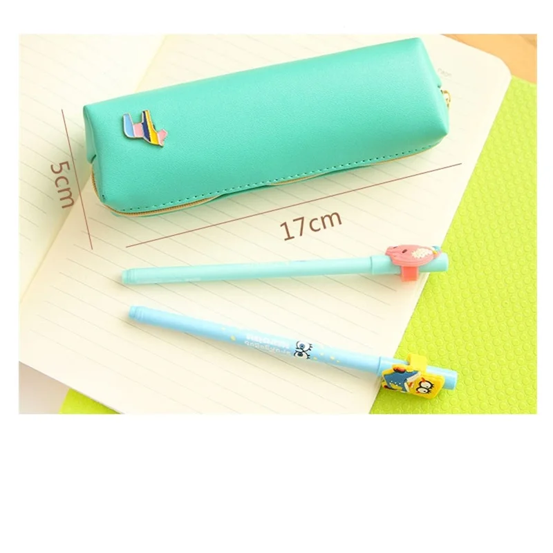 Rainbow Horse Pen Case Pencil Bag PU Material Zip Storage Pouch Organizer for Pens Eraser Stationery Office School Student A6345