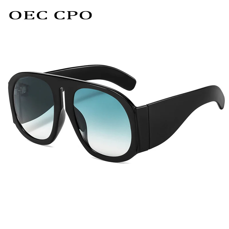 OEC CPO gafas De Sol cuadradas De gran tamaño para mujer, gafas De Sol Steampunk, Marco grande, lente degradada, gafas De Sol femeninas