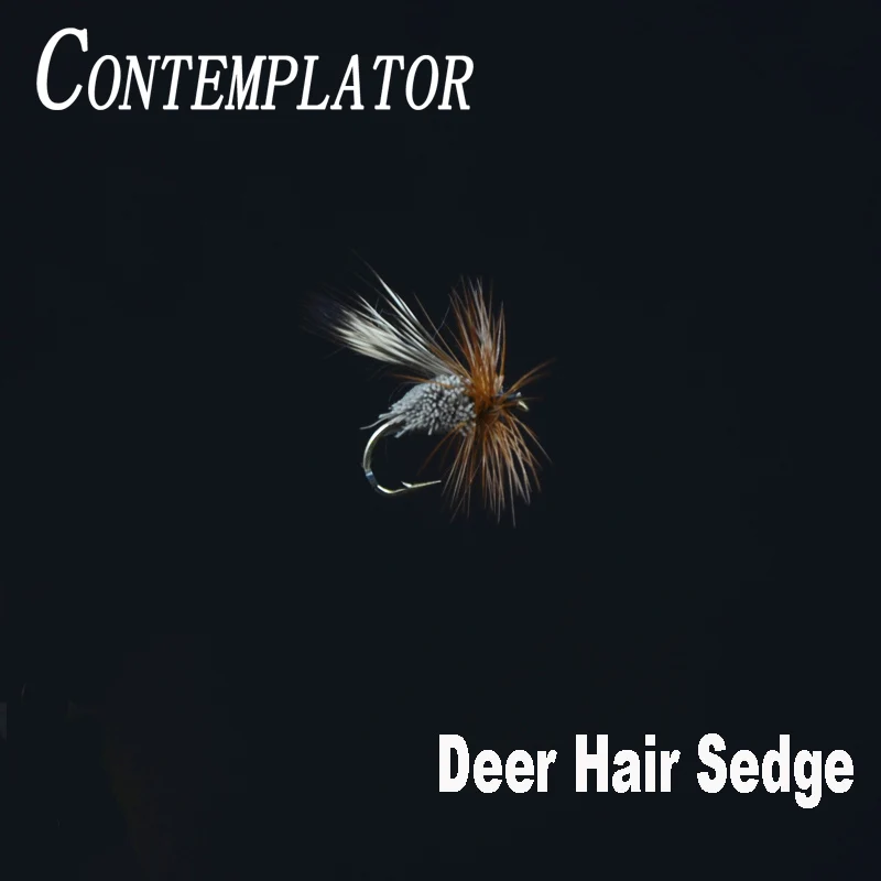 CONTEMPLATEUR 5 pièces 14 #   Cerf cheveux Sedge mouche sèche truite mouches bon motif polyvalent flottant saumon mouches mouche leurres de pêche