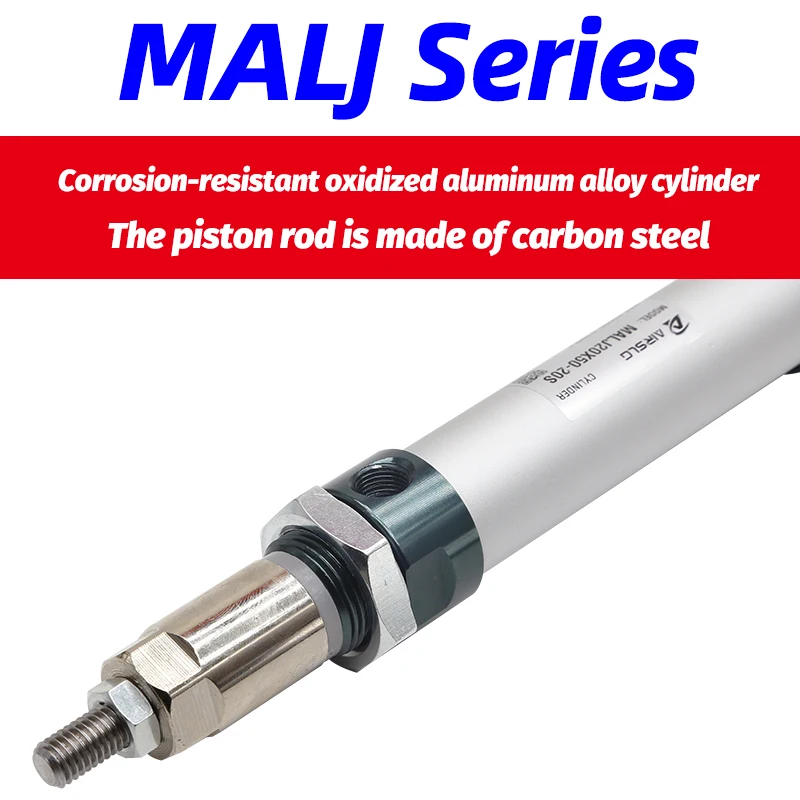 MALJ adjustable stroke pneumatic cylinder double acting single rod MALJ20-25 MALJ20-50 MALJ20-75 MALJ20-100