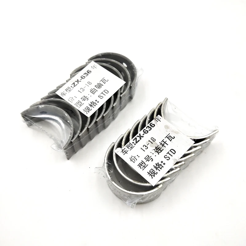 

Motorcycle 1 sets STD Piston bearing Connecting rod tile & crankshaft tile / Shell For Kawasaki ZX-6R ZX6R ZX636 2013-2018