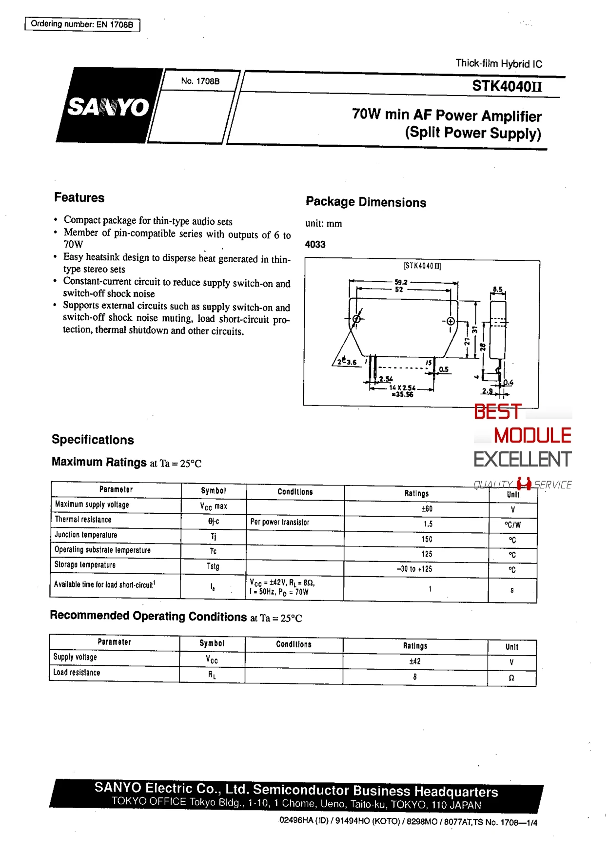 1Pcs STK4040II Nieuwe 100% Kwaliteitsborging