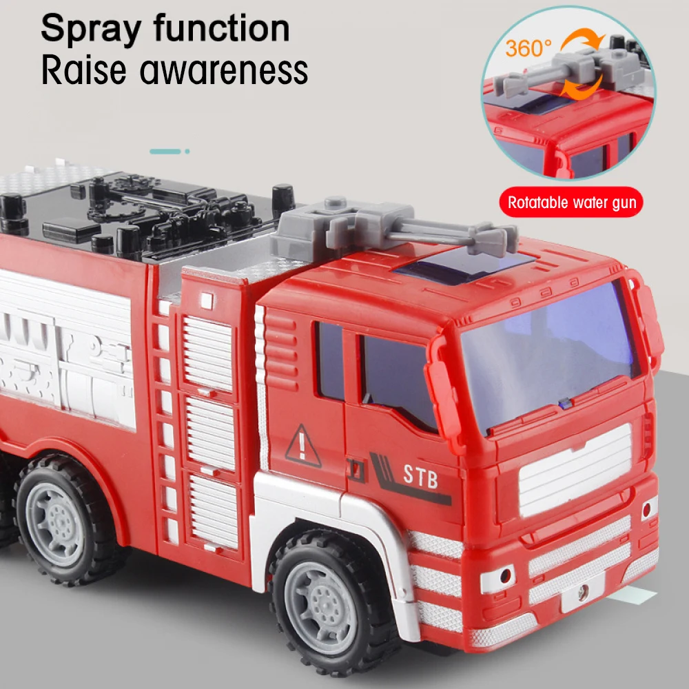 Kids Toy Fire Truck Car Toys Children\'s large fall-resistant Car toy set ladder truck engineering truck toys for boys kids Child