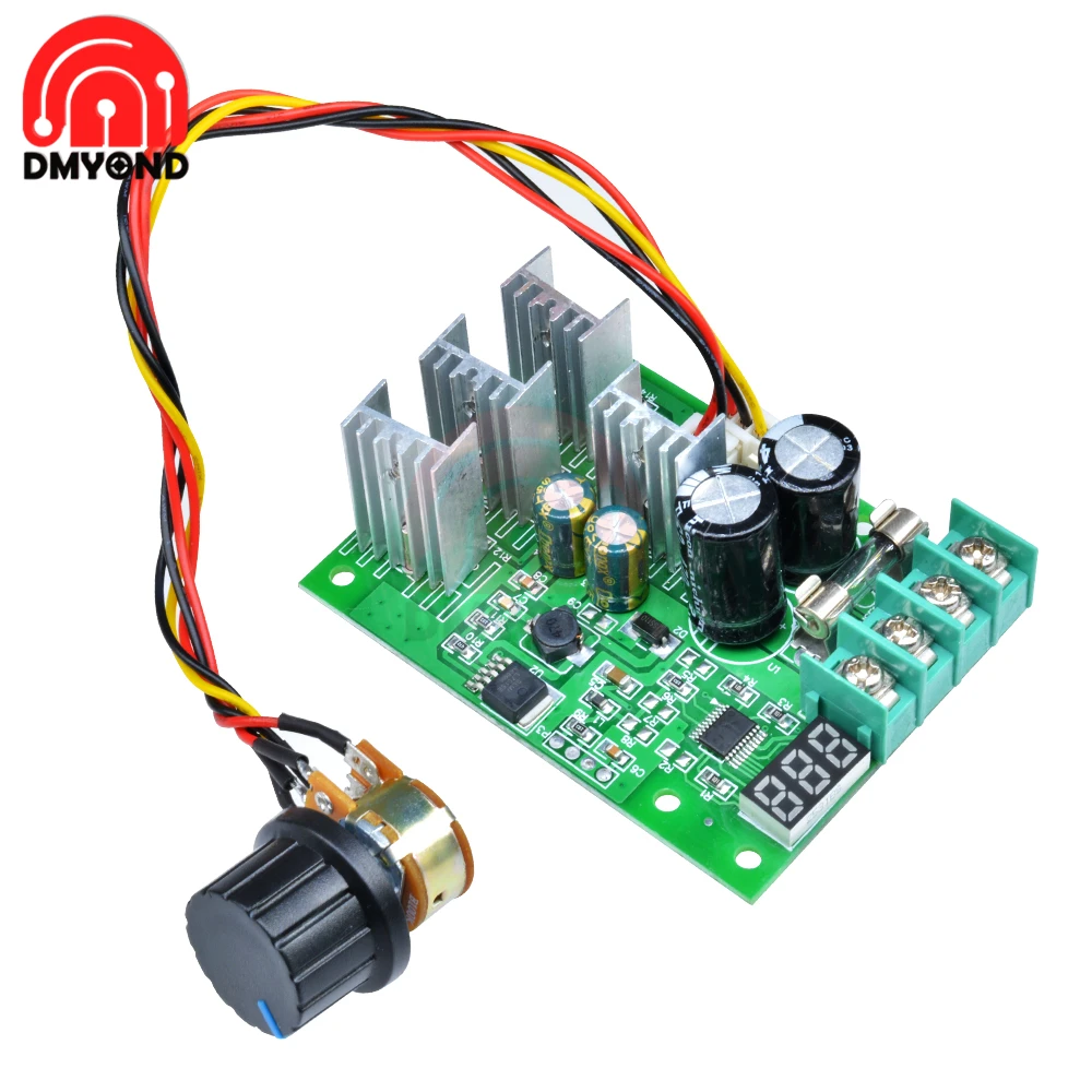 DC 6-60V 30A PWM Motor Speed Controller LED Digital Display Dimmer Module LED Fan Control Adjustable Voltage Regulator 12V 24V