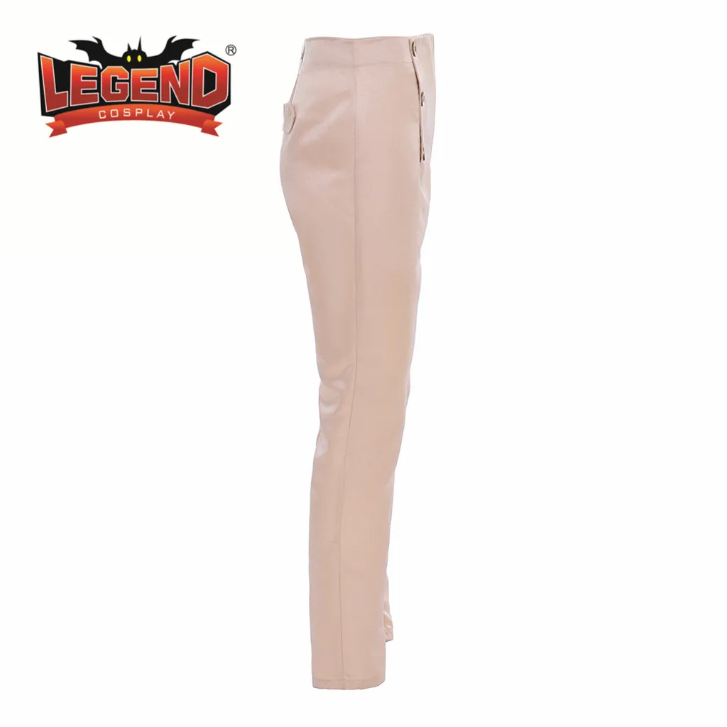Historical Victorian Men High Waist Regency Fall Front Trousers Medieval Pants victorian men\'s regency pants