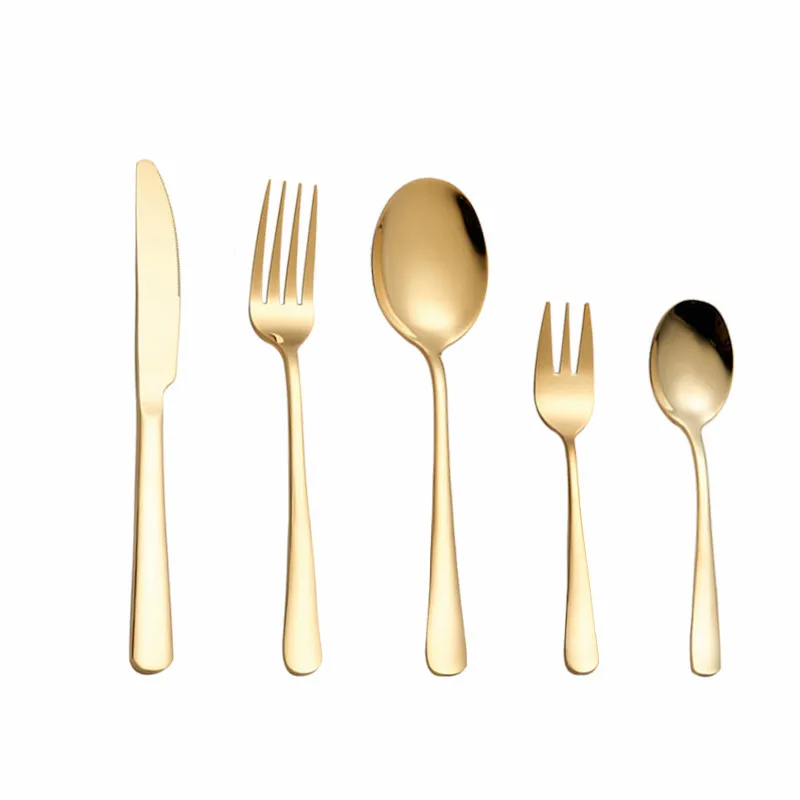 

Full Tableware Stainless Steel Cutlery Dinner Set Complete Gold Cutlery Set Fork Spoons Knives Golden Dinnerware Set Dropshiping