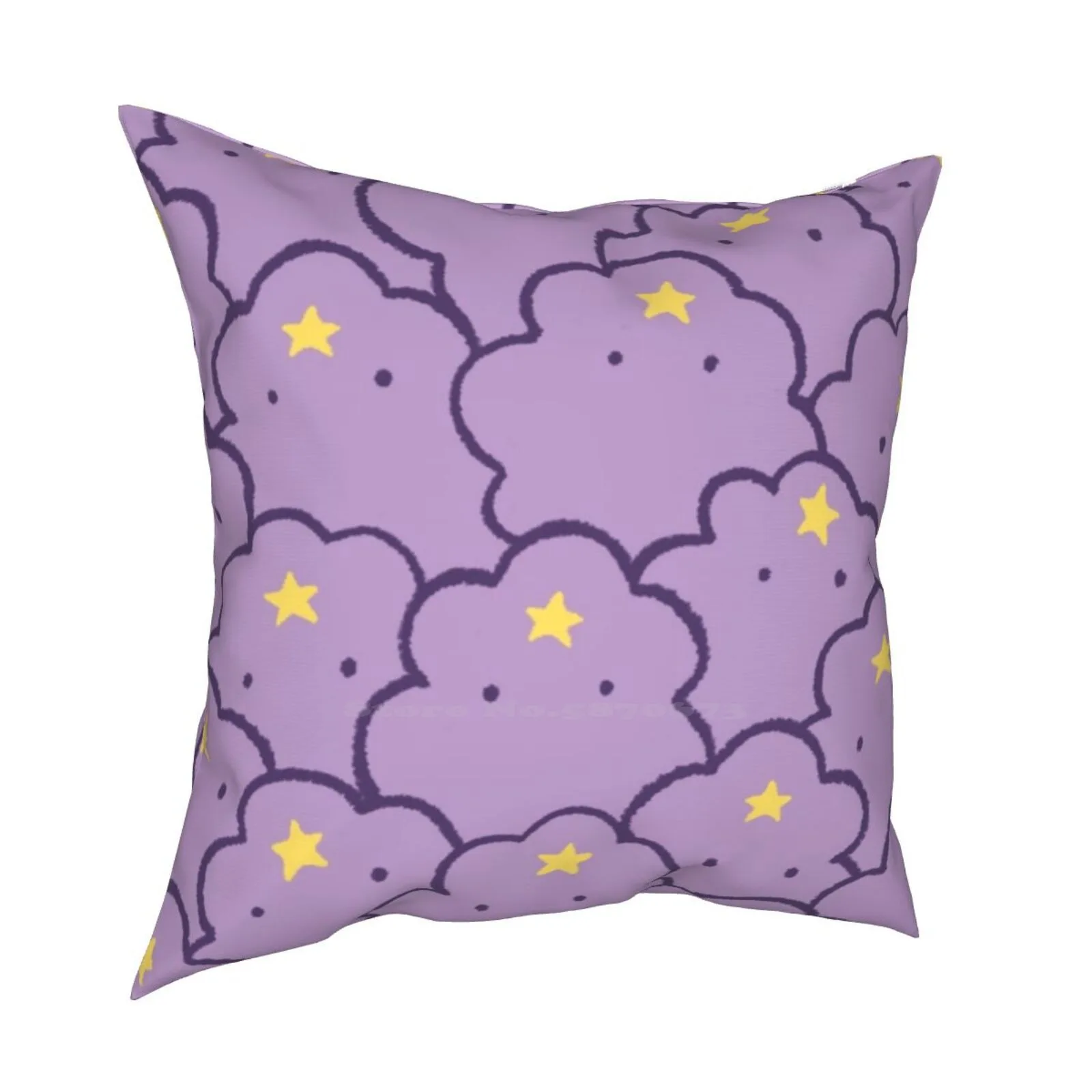 Lumpy Space Princesses! Throw Cushion Pillow Cover Pillowcase Lumpyspace Lumpy Space Princess Adventure Time Purple Pink Star