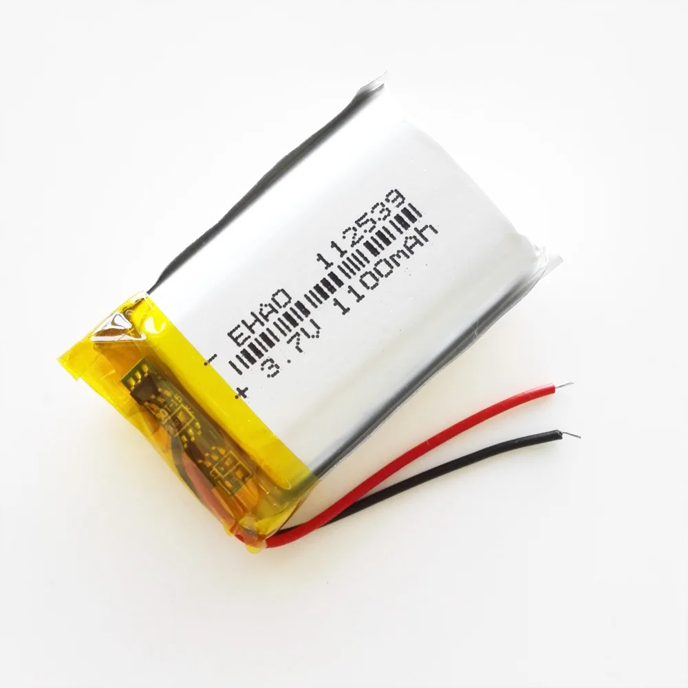 Ehao 112539 3.7 v 1100 mah のリチウムリチウムポリマーリポバッテリー充電式バッテリー Mp3 カメラ dvd gps 携帯電子部品