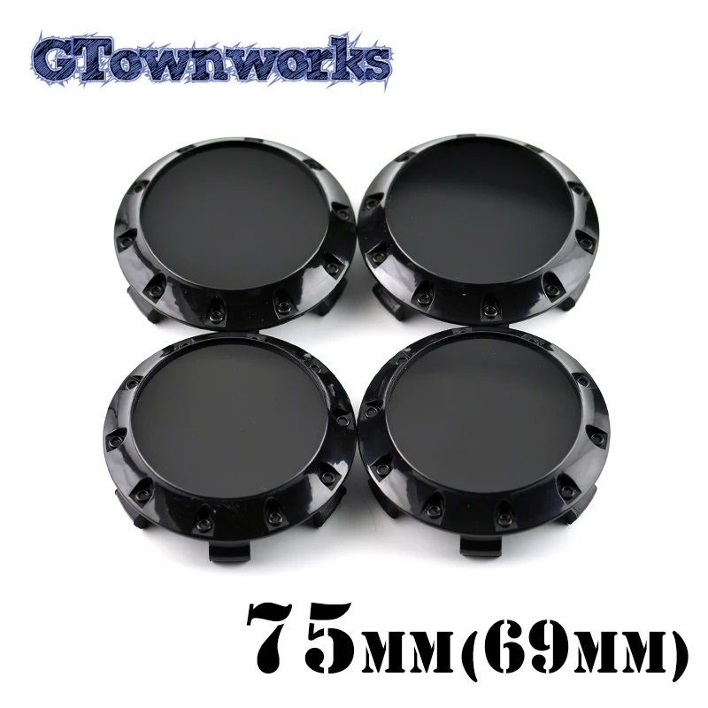 

4pcs 75mm Wheel Rim Hubcap For Auto Center Hub Caps Dust Cover Car Modification Accessories 10 Styling Decorative Screws