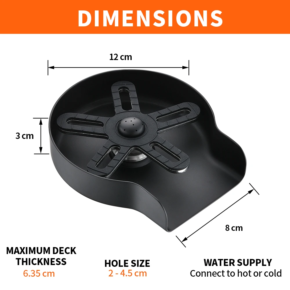 Anies-Rinceur de verre automatique pour évier domestique, récureur de tasse, laveuse, bar, pichet à café, outil de normalisation de lavage, accessoires de cuisine ménagers