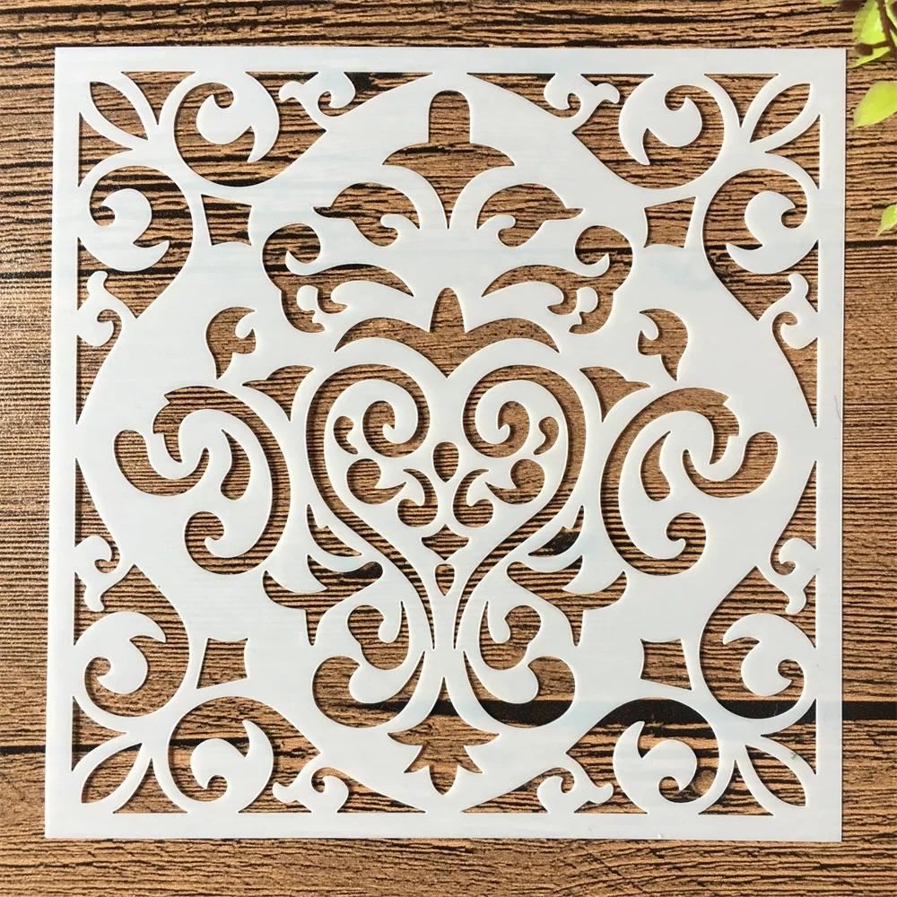 16 Teile/los 15*15cm Mandala Fenster Blume DIY Schichtung Schablonen Malerei Sammelalbum Färbung Präge Album Dekorative Vorlage