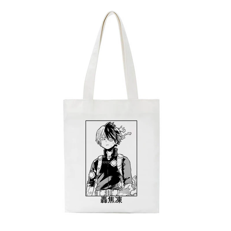 Shopper Bag Printing Anime My Hero Academia Female Cotton Cloth Handbag Tote Harajuku Kawaii Shoulder Bags Kpop Women Canvas Bag