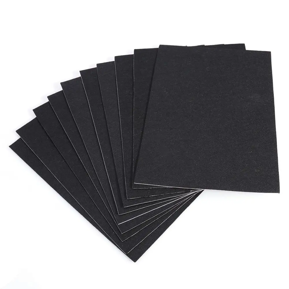 10 Sheets Black papel fieltro Self-adhesive Felt Sheets Multi-purpose for Art and Craft Making