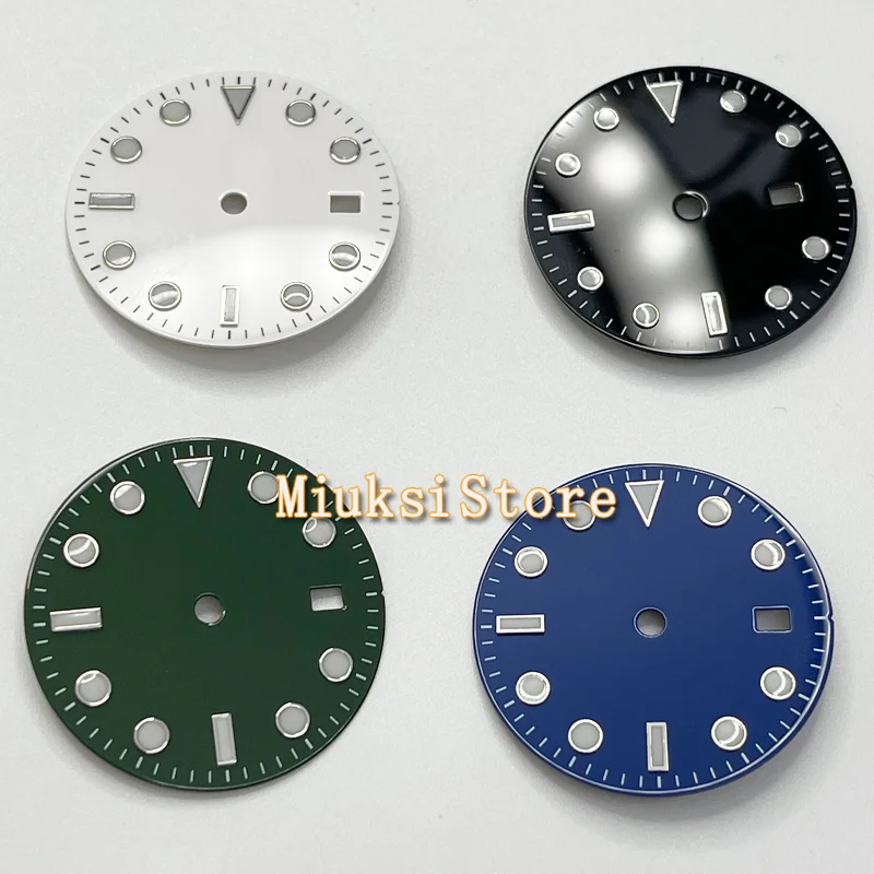 31.5mm blue black green sterile dial blue Luminos for NH35 Miyota 8215 821A 8205 Mingzhu 2813/3804 ETA 2836/2824 movement