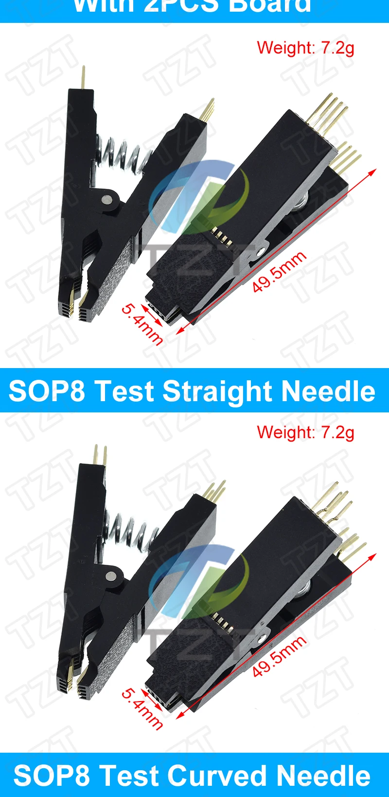 Hochwertiger SOIC8 SOP8 Testclip für EEPROM 93CXX/25CXX/24CXX In-Circuit-Programmierung auf USB-Programmierer TL866CS TL866A EZP2010 – Detail 4