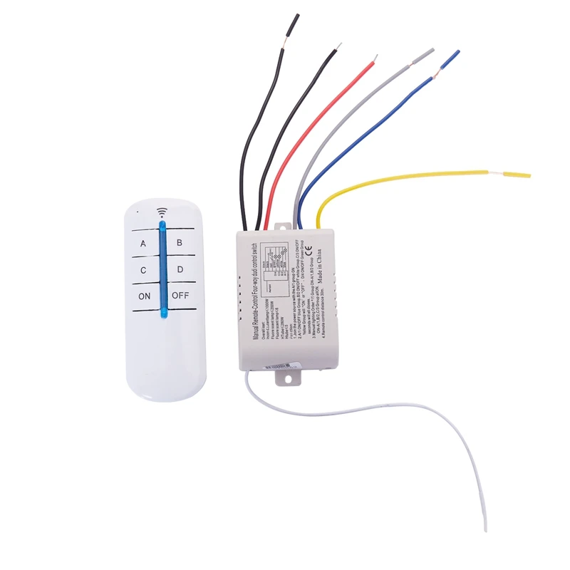 4 Way Lampada Della Luce Digitale Senza Fili A Distanza Interruttore di Controllo ON/OFF 220V