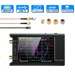 2022 nuovissimo analizzatore di rete vettoriale 10k-1.5GHz NanoVNA-H4 hugen da 4 pollici analizzatore di Antenna HF VHF UHF V4.3 con Slot per scheda SD