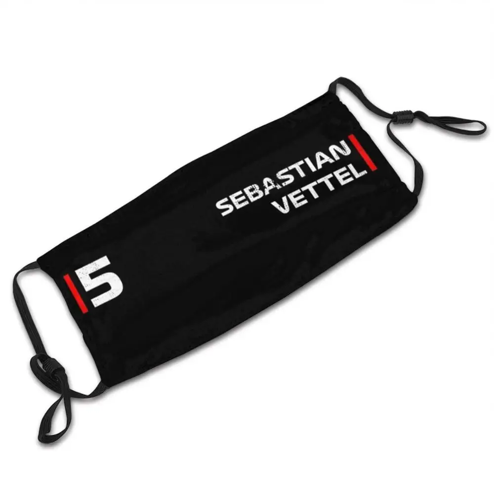 Vettel Retro Custom Pattern Washable Filter Pm2.5 Adult Kids Mask We Race As One Seb Vettel Fast Cars Race Racing